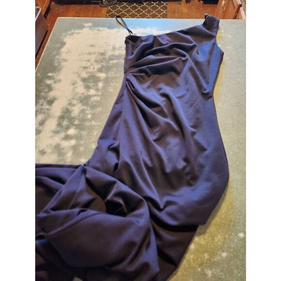 Katie May Gwyneth blue One Shoulder Cut Out Formal Maxi Dress Size 4 - Picture 2 of 5